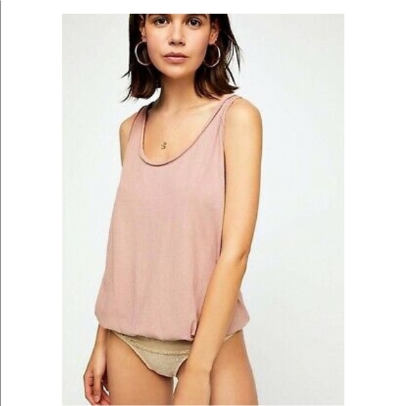 NWT Free People Bodysuit Toasted Mink 100% Cotton - Picture 2 of 3